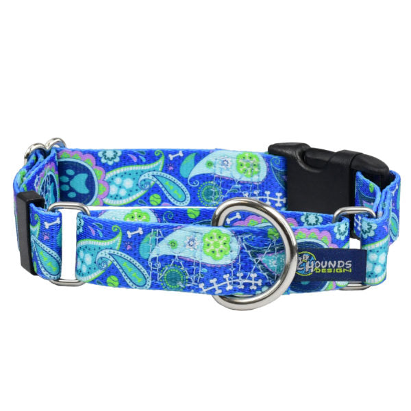 Paw Paisley EarthStyle Buckle Martingale Dog Collar