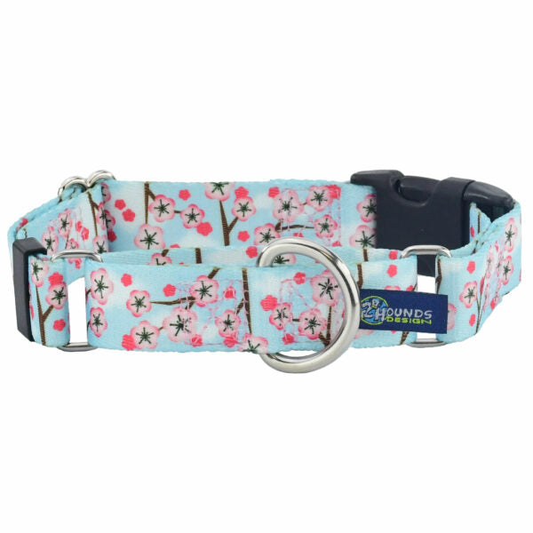 Cherry Blossoms EarthStyle Buckle Martingale Dog Collar