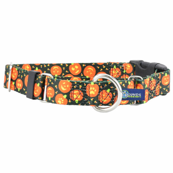Jack O Lantern EarthStyle Buckle Martingale Dog Collar