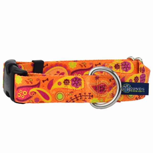 Orange Paisley EarthStyle Dog Collar
