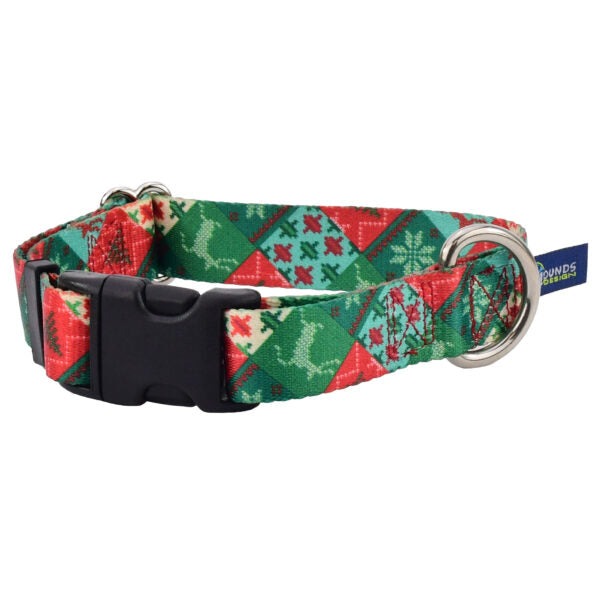 Christmas Patchwork EarthStyle Dog Collar