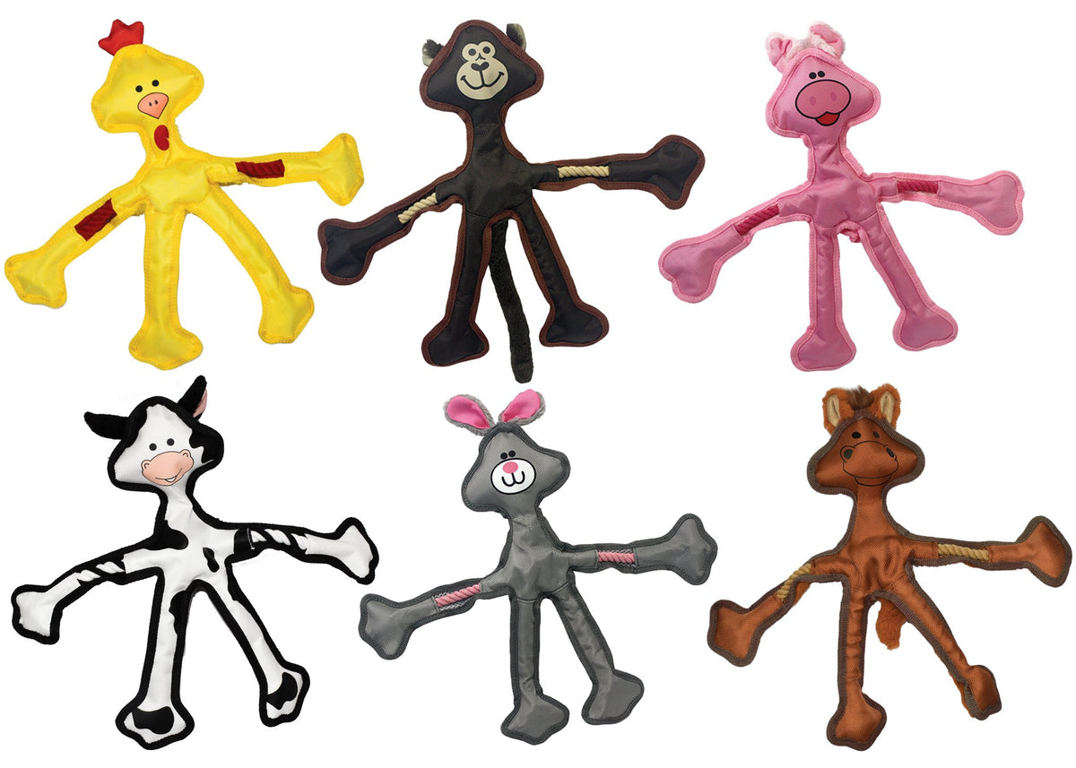 Multipet Skele-Ropes Assortment - Assorted Animals 15"