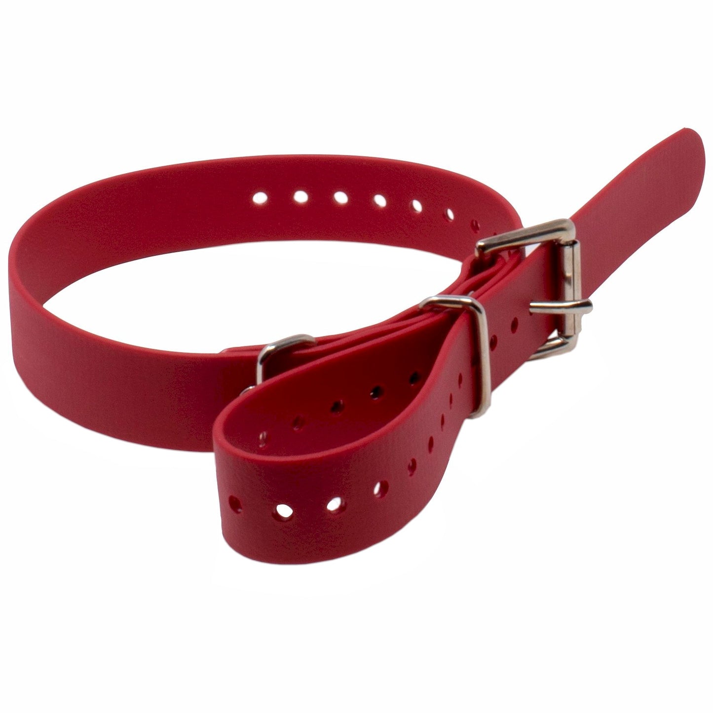 1 inch red biothane e-collar strap
