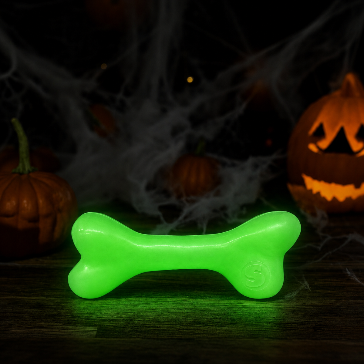 Glow in the Dark Rubber Chew Bone Large
