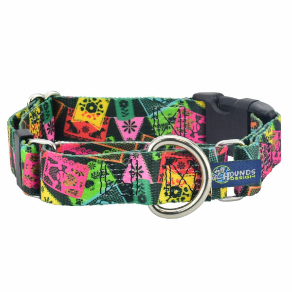 Paper Flags EarthStyle Buckle Martingale Dog Collar