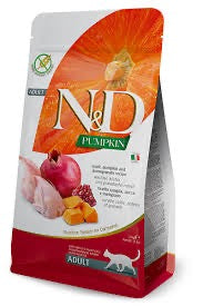 Farmina N&D Pumpkin Quail & Pomegranate dry cat food bag, 3.3lb