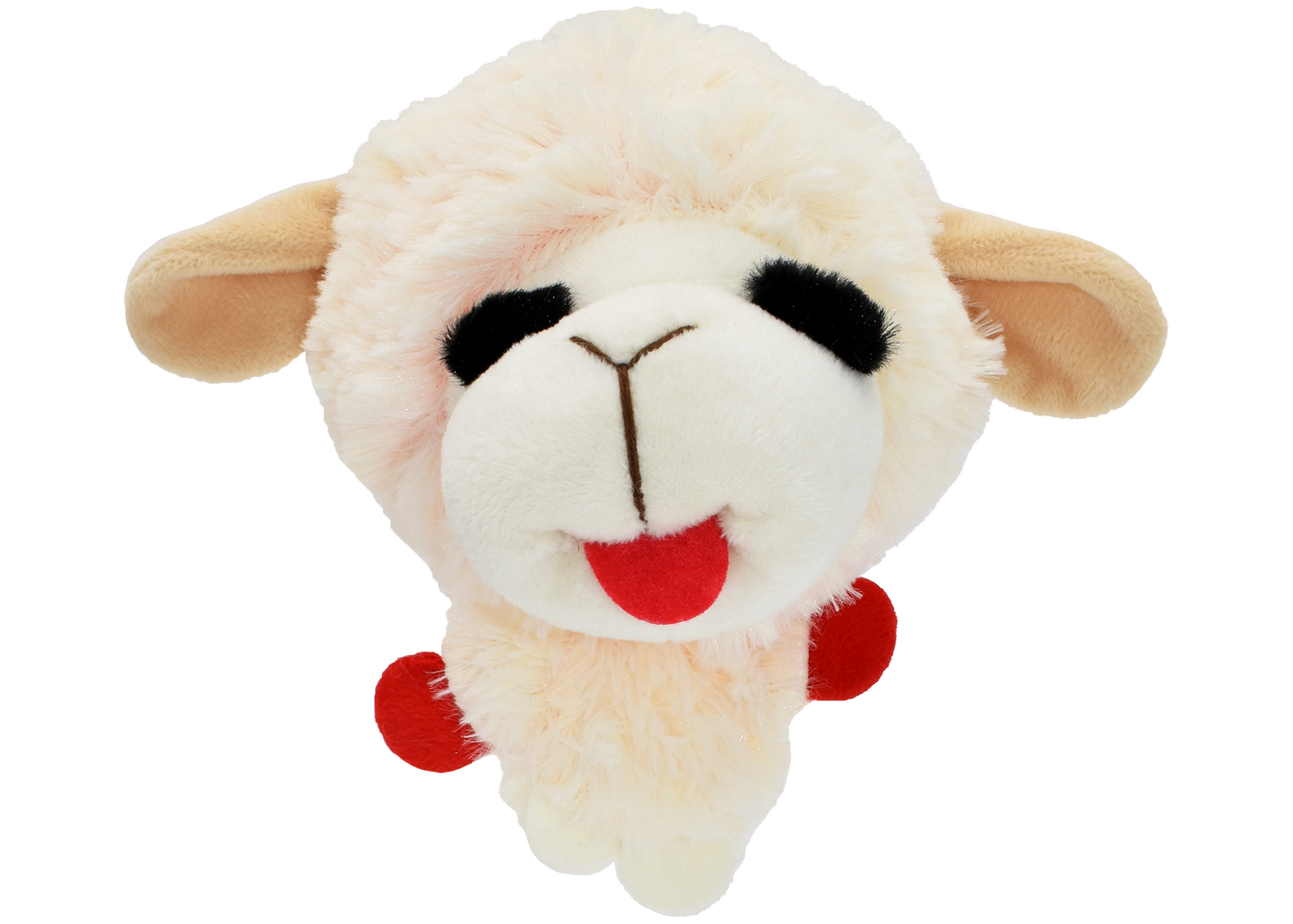 Multipet Lamb Chop Knobby Noggins dog toy, 5 inch, knobby rubber ball head