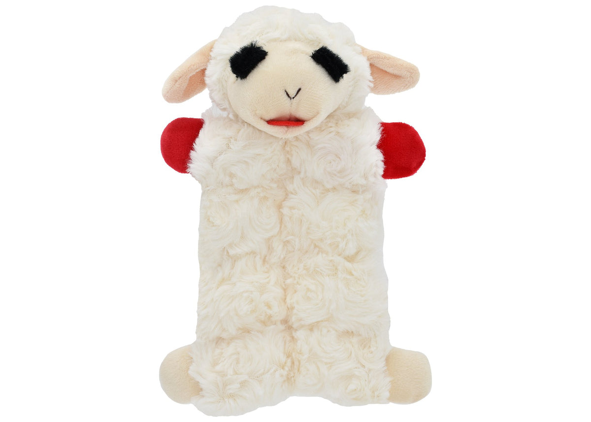 Multipet Lamb Chop Squeaker Mat dog toy, 9 inch, flat mat with 9 squeakers