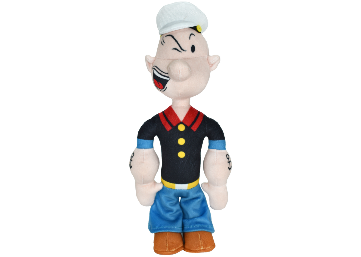 Multipet Popeye plush dog toy, 11 inches, classic sailor character