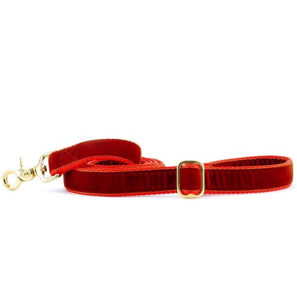 Rust Velvet Dog Leash