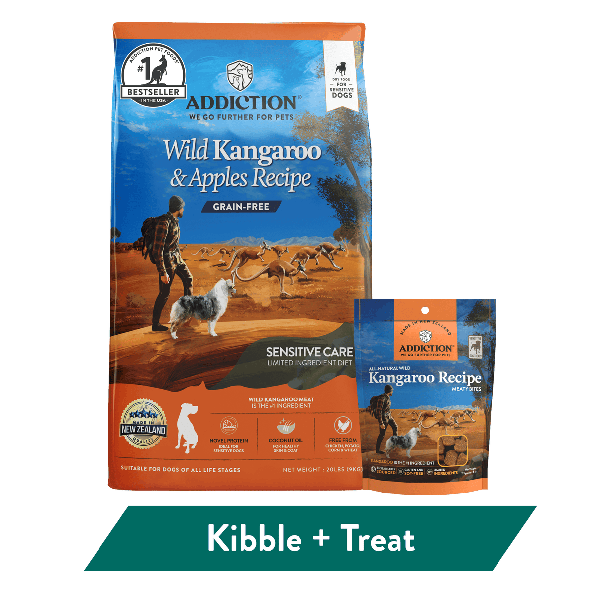 Wild Kangaroo Dry Dog Food & Meaty Bites Treats Bundle