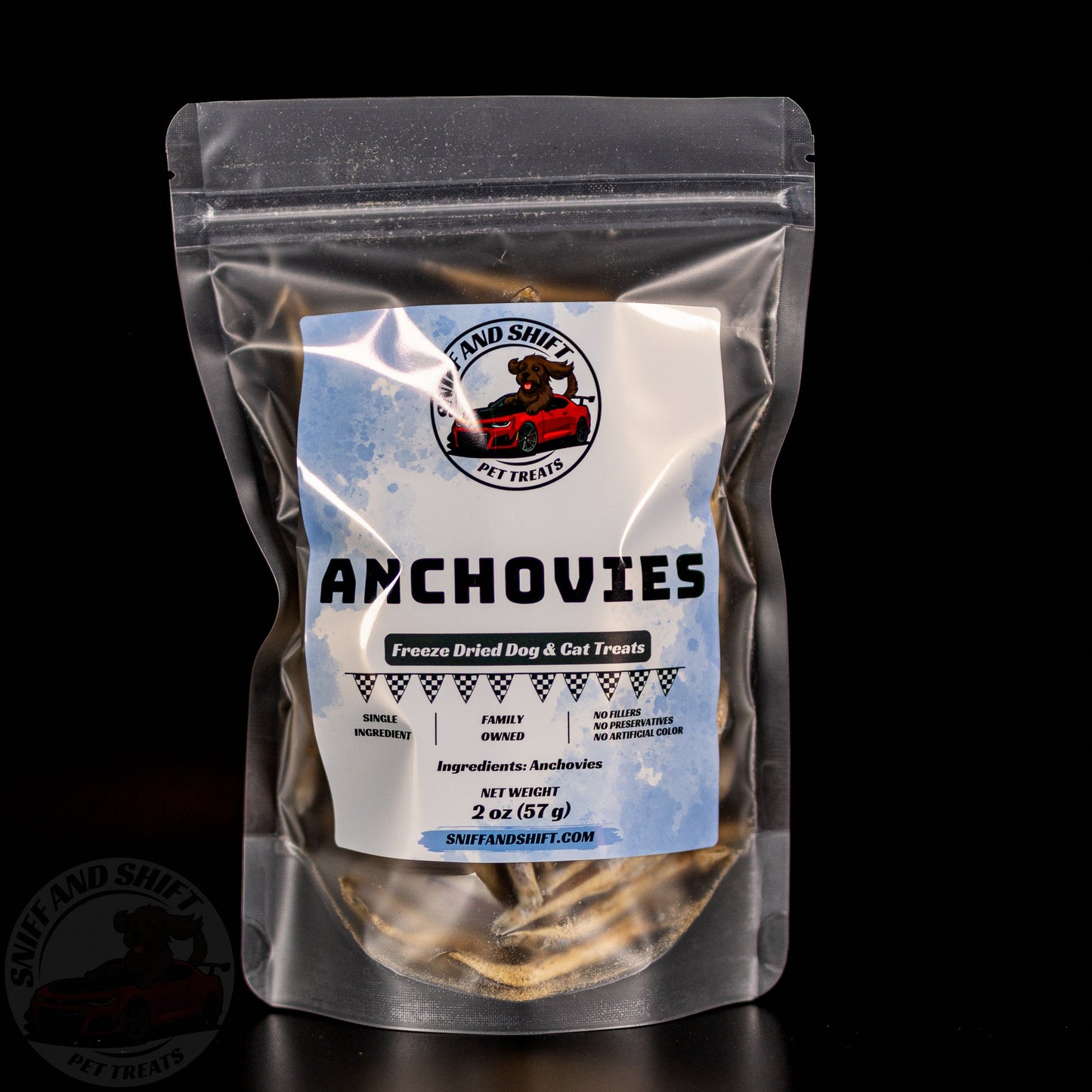 Fish Trio — freeze-dried anchovies