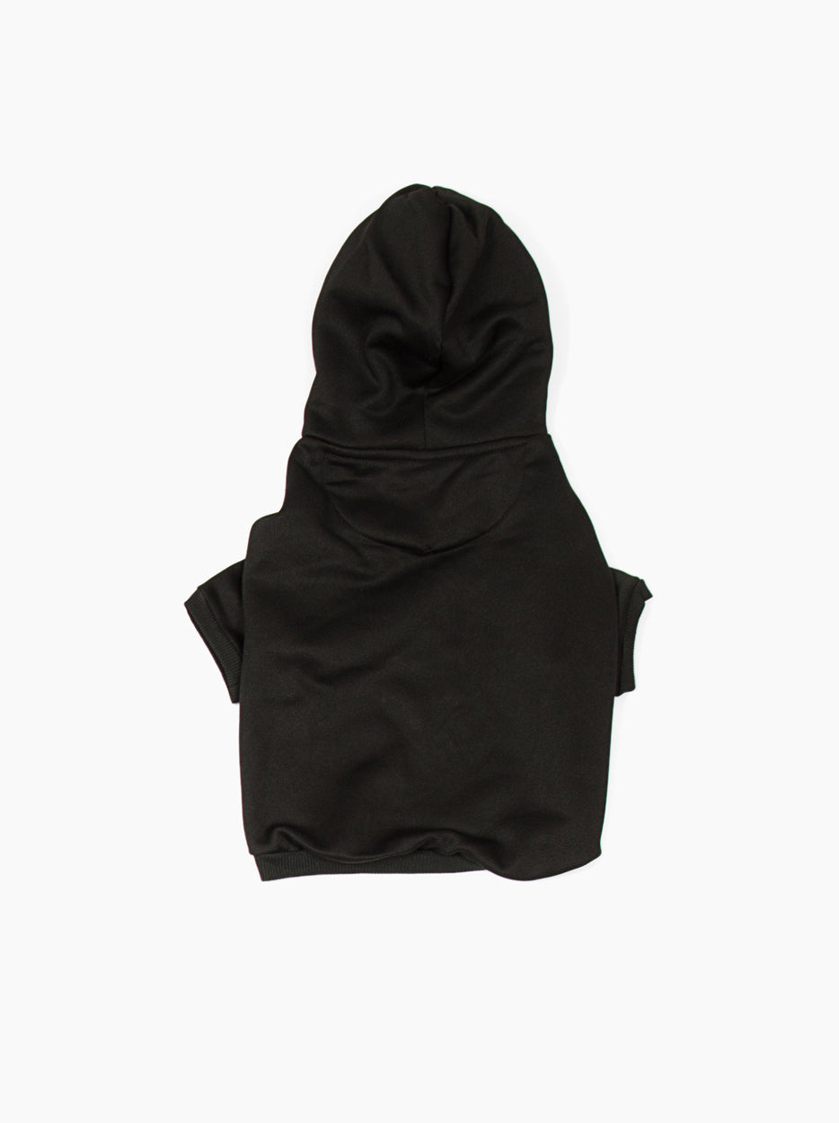 Fleece Hoodie, Black, Dog Sizes