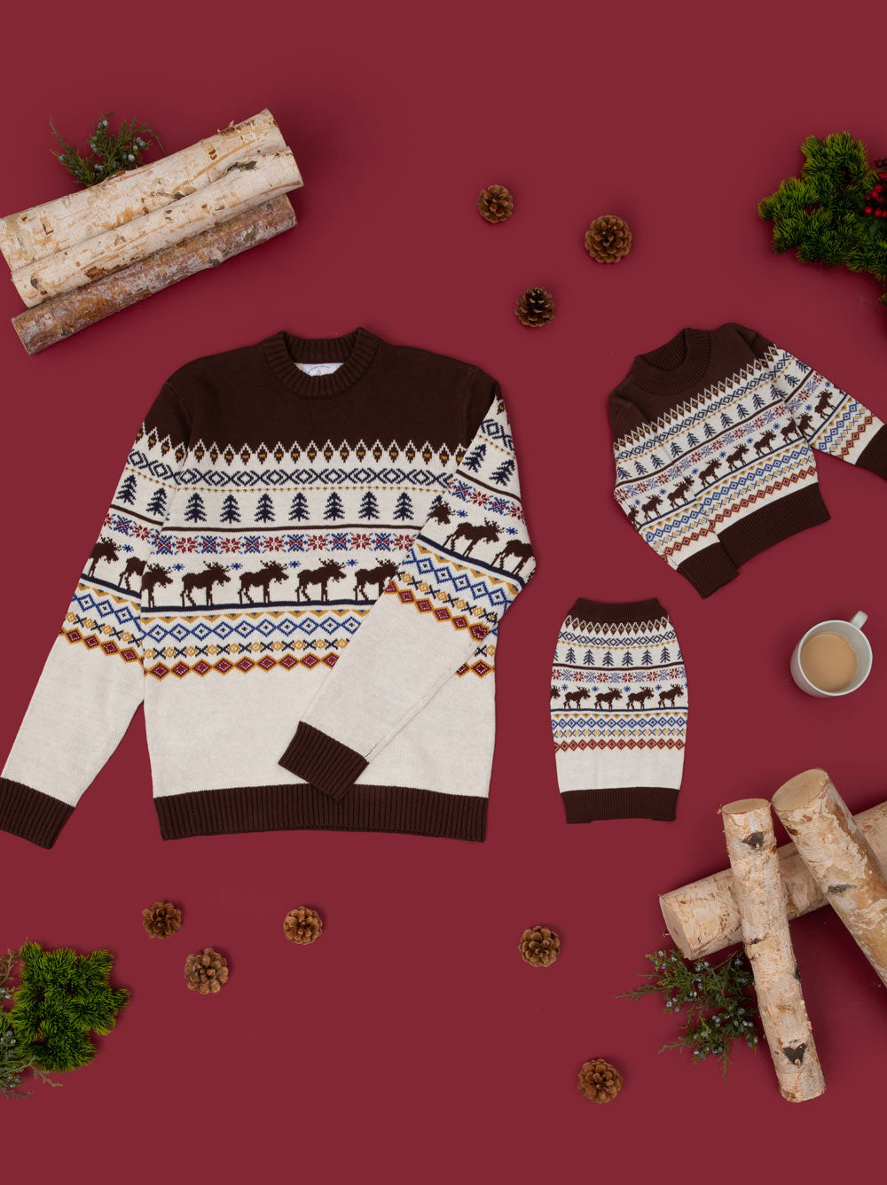 Caribou Sweater, Dog and Kid Sizes