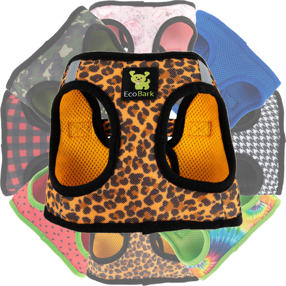 Cheetah Step-In Dog Harness, Reflective Mesh, Teacup to XL