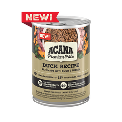 Acana Grain Free Pate Duck wet dog food can, 12.8oz