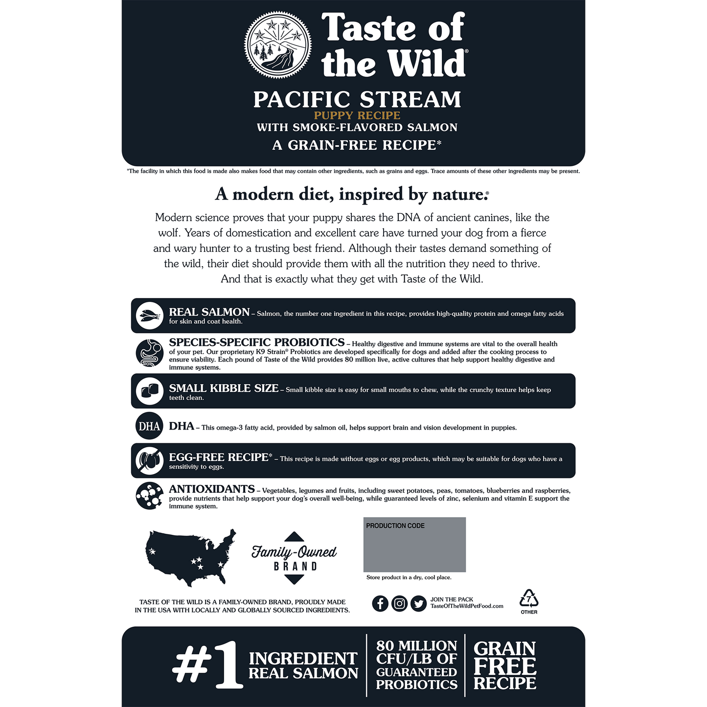 Taste of the Wild Puppy Pacific Stream Salmon Canine Food