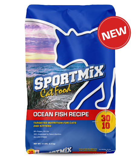 Sportmix Ocean Fish dry cat food bag, 15lb