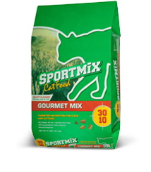 Sportmix Gourmet Mix dry cat food bag