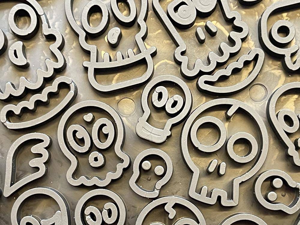 Zombie eMat Halloween Skull Design Lick Mat