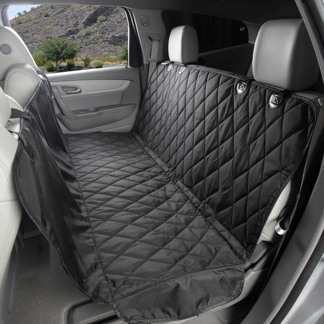 Black 4Knines rear seat cover with the hammock panel closing off the footwell