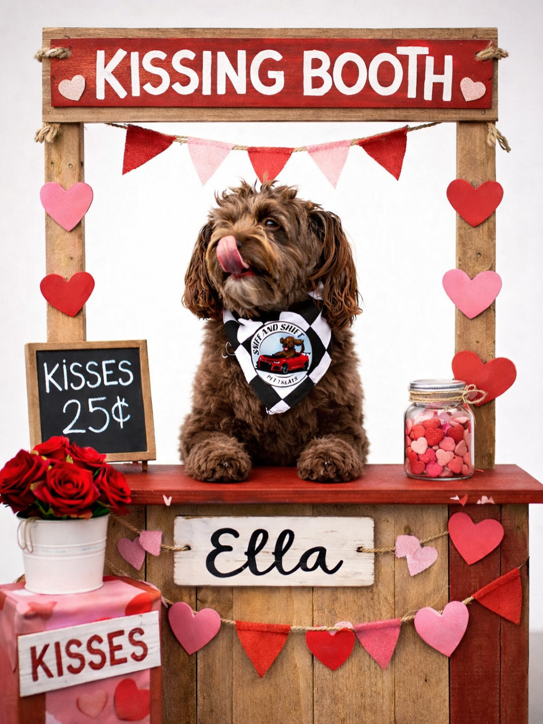 Valentine’s Day and Ella is officially accepting all the kisses, Sniff and Shift on Instagram