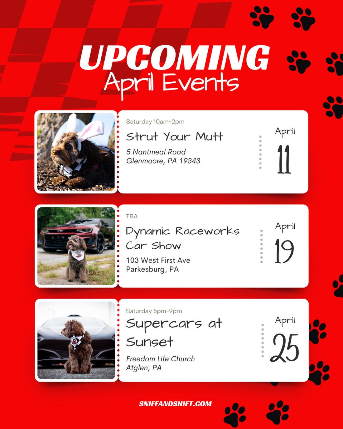 April is looking stacked, Sniff and Shift on Instagram