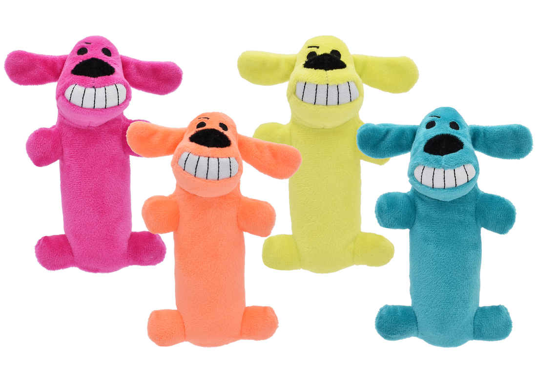 Multipet Loofa Dog The Original plush dog toy, 6 inch