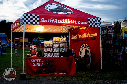 The lights are on, the treats are stocked, and Ella’s on booth, Sniff and Shift on Instagram