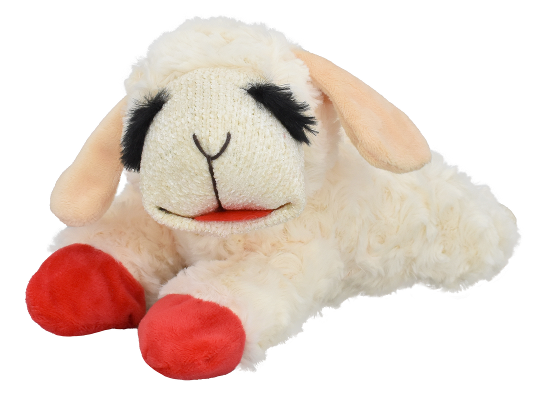 Multipet Lamb Chop plush dog toy, classic edition