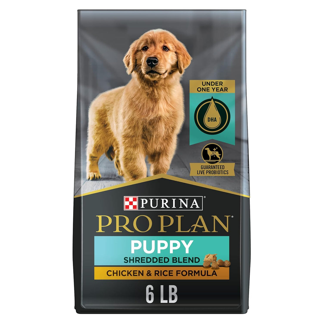 Pro Plan Puppy Shredded Blend Chicken & Rice Formula Dry Dog Food bag