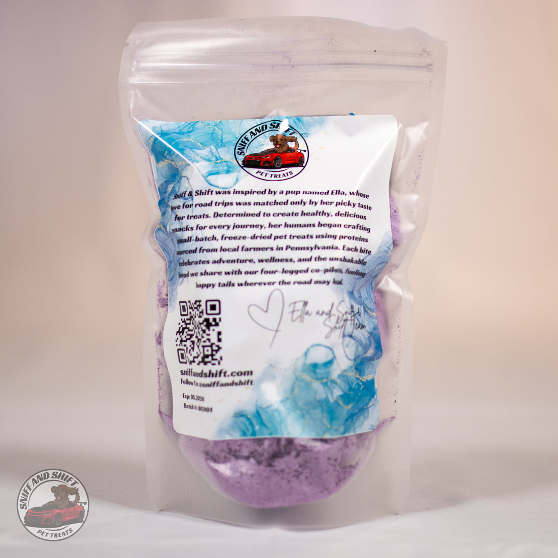 Sniff and Shift adventure-ready freeze-dried dog treats