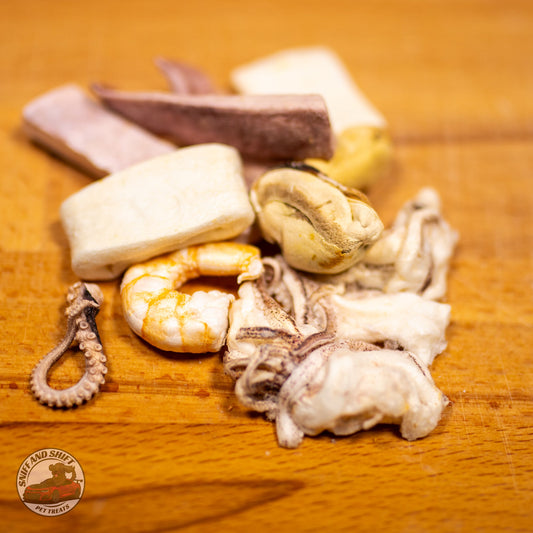 Sniff and Shift freeze-dried fish treats for dogs and cats
