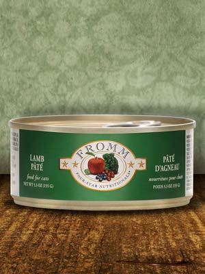 Fromm Four-Star Lamb Pate wet cat food can, 5.5oz
