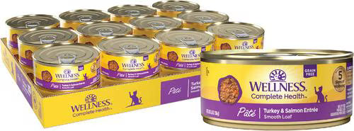 Wellness Complete Health Adult Turkey and Salmon Pate, 5.5-ounce can