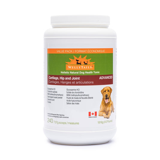 WellyTails Cartilage, Hip & Joint ADVANCED powder tub for dogs