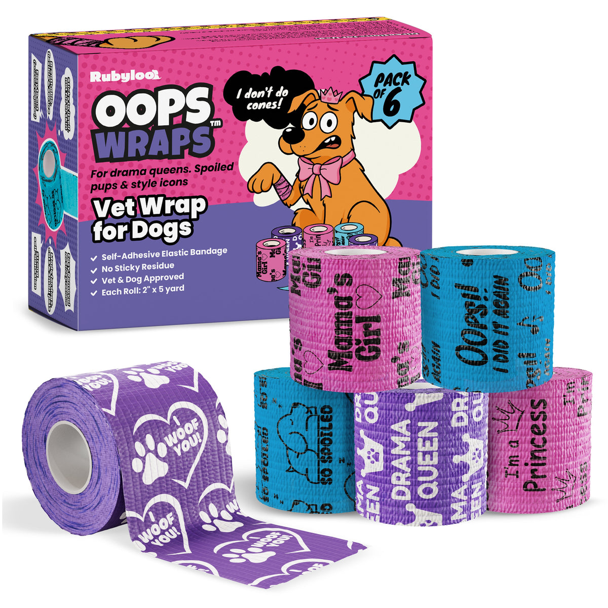 Oops Wraps Non-Stick Wrap for Dogs