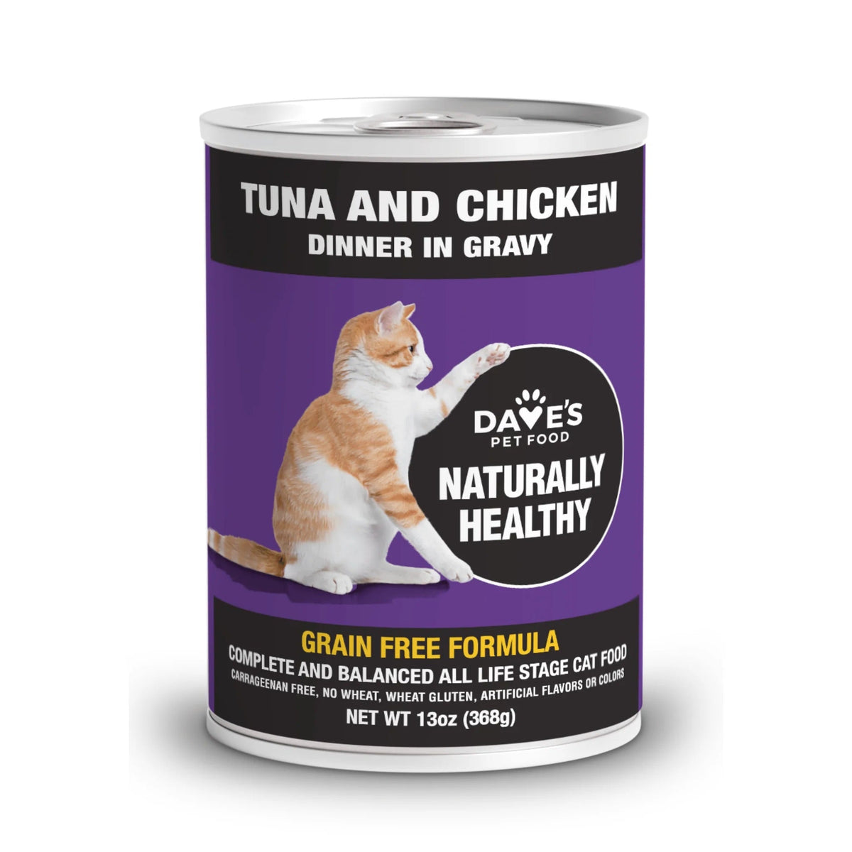 Dave's Naturally Healthy Grain Free Tuna & Chicken wet cat food, 13oz can