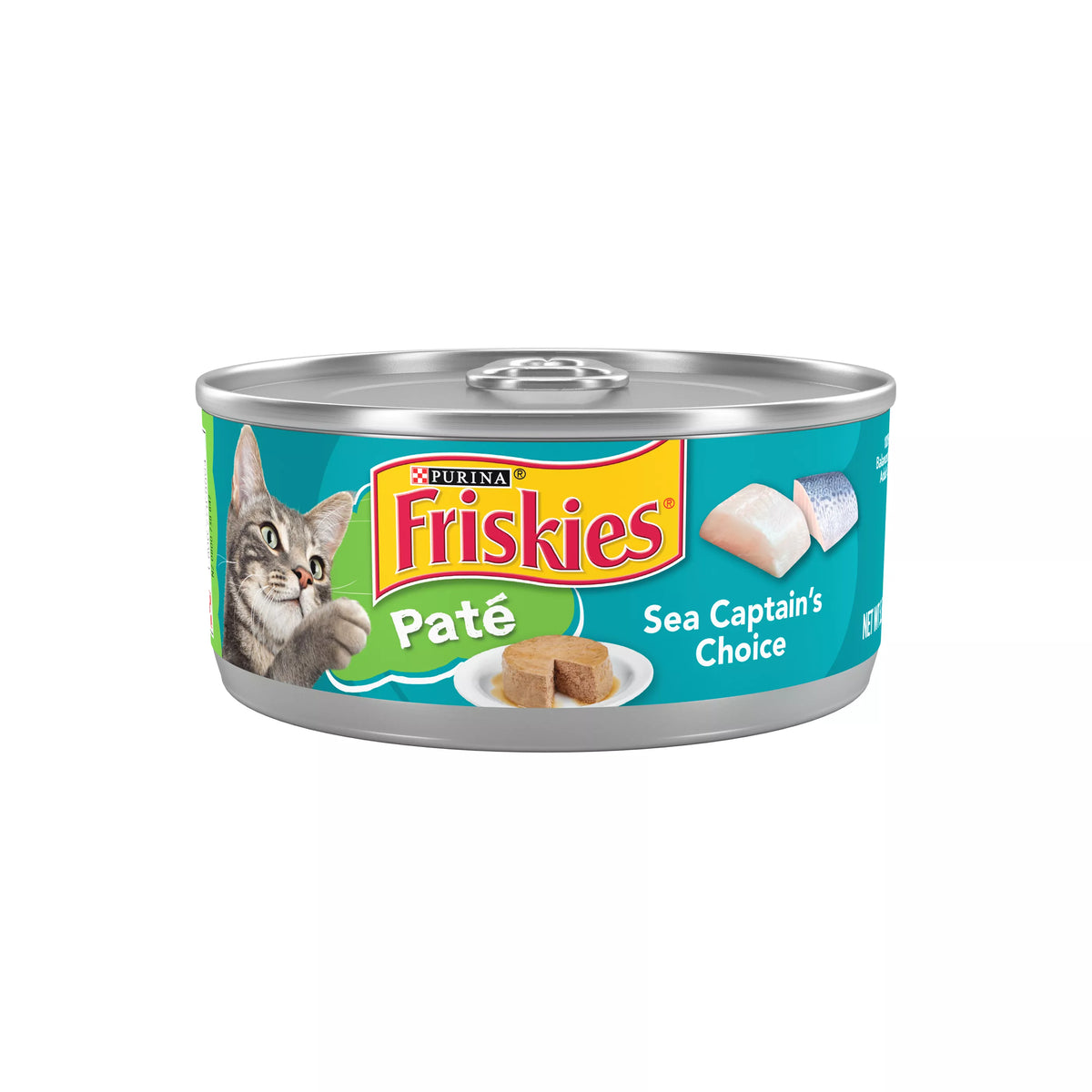 Can of Friskies Pate Sea Captain's Choice wet cat food, 5.5 ounce
