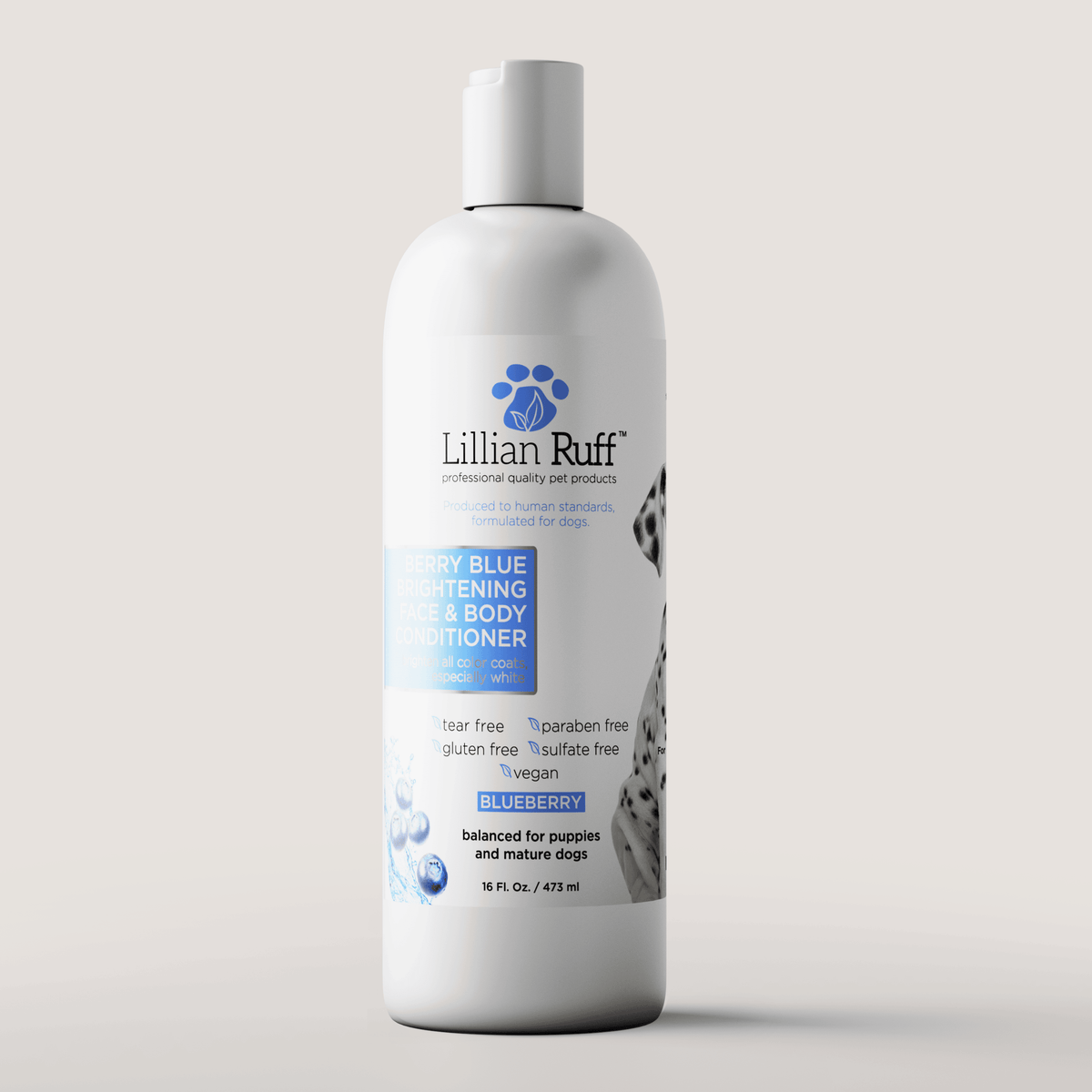 16 oz bottle of Berry Blue Brightening Face & Body Conditioner, Lillian Ruff, sold through Sniff and Shift