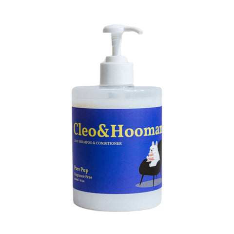 Cleo&Hooman Pure-Pup Fragrance Free Dog Shampoo and Conditioner Duo