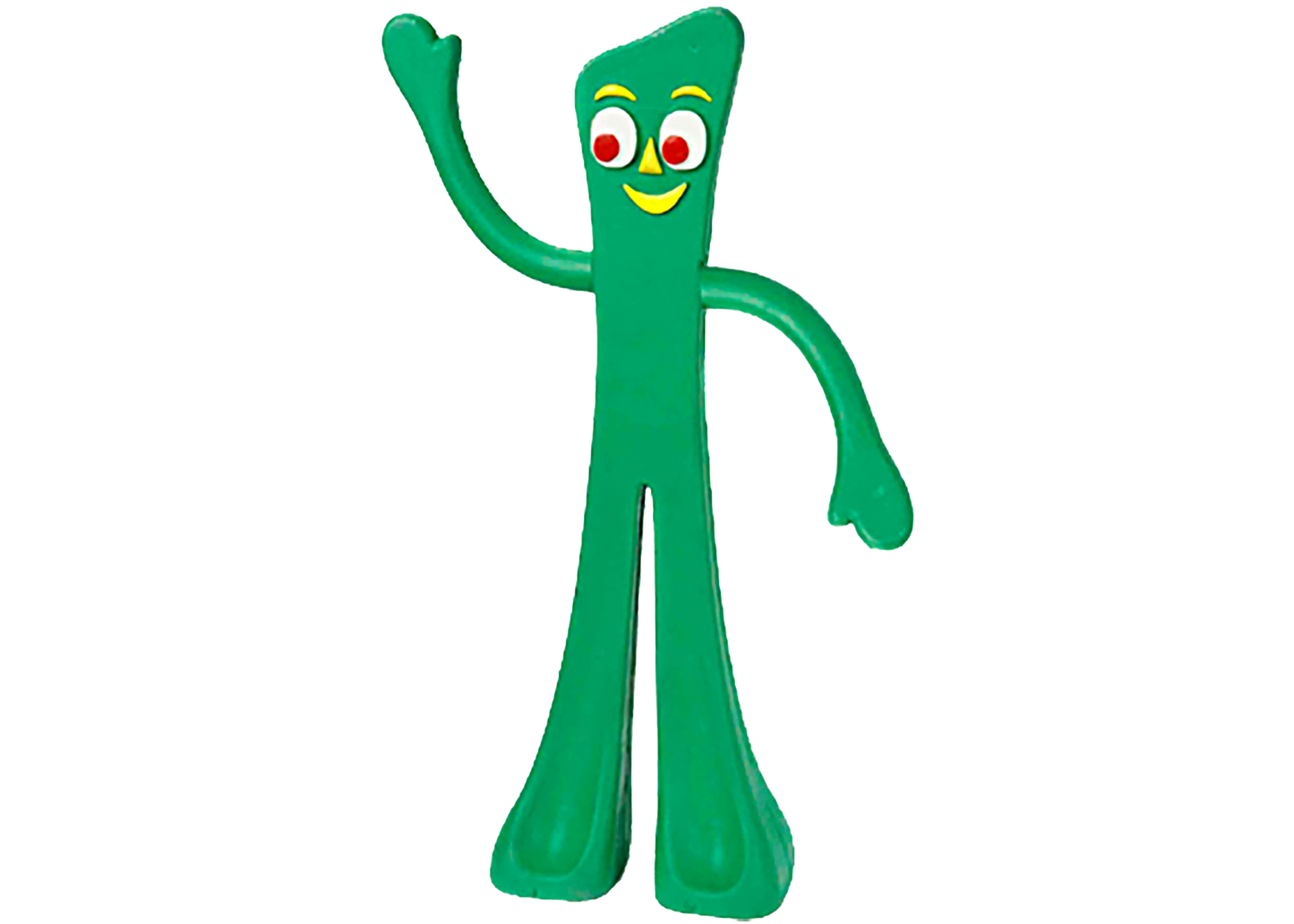 Multipet Gumby rubber dog toy, 9 inch, green bendy character shape
