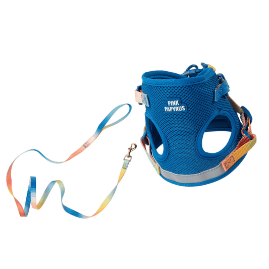 Atlas Cat Harness & Leash Set in sapphire blue, sizes Small to Large, Pink Papyrus Co., sold through Sniff and Shift