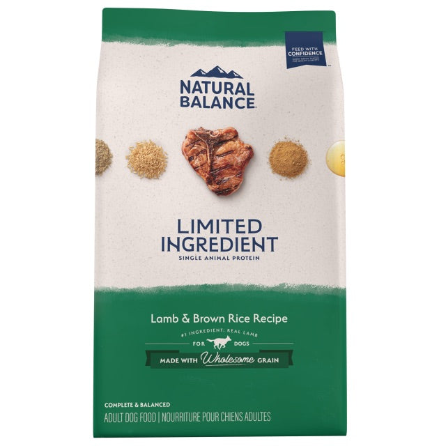 Bag of Natural Balance Limited Ingredient Small Breed Lamb & Brown Rice dry dog food, 4lb
