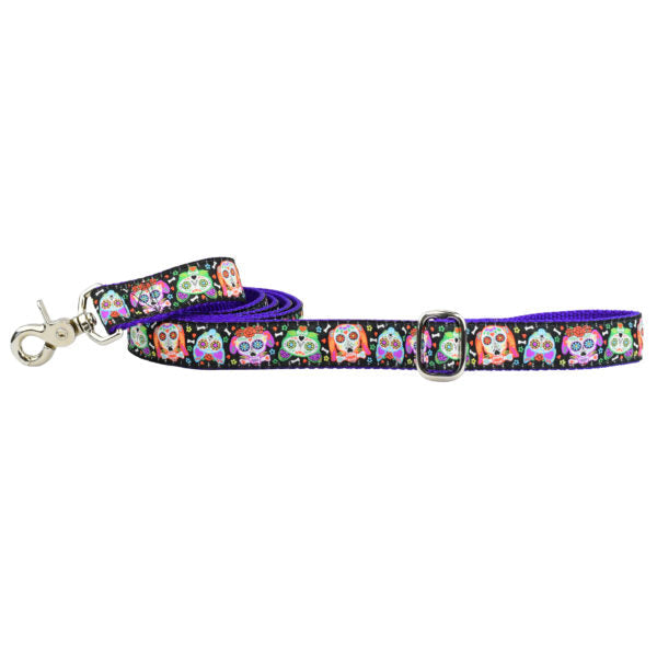 XOLO Sugar Skull Ribbon Dog Leash 1″