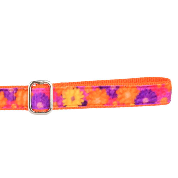 Gerbera Daisy Velvet Dog Leash