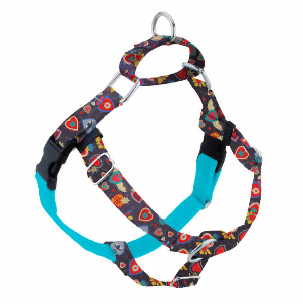 Gothic Hearts EarthStyle Freedom No-Pull Dog Harness by 2 Hounds Design, sold through Sniff and Shift