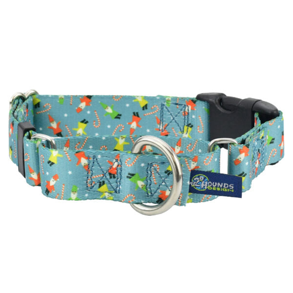 Jolly Gnomes EarthStyle Buckle Martingale Dog Collar
