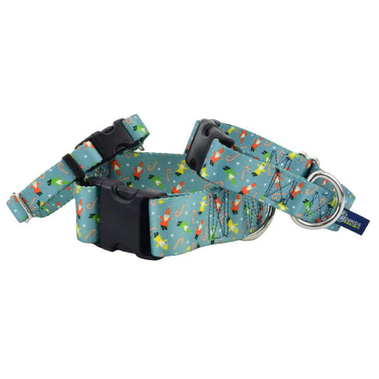 Jolly Gnomes EarthStyle Buckle Martingale Dog Collar by 2 Hounds Design, sold through Sniff and Shift