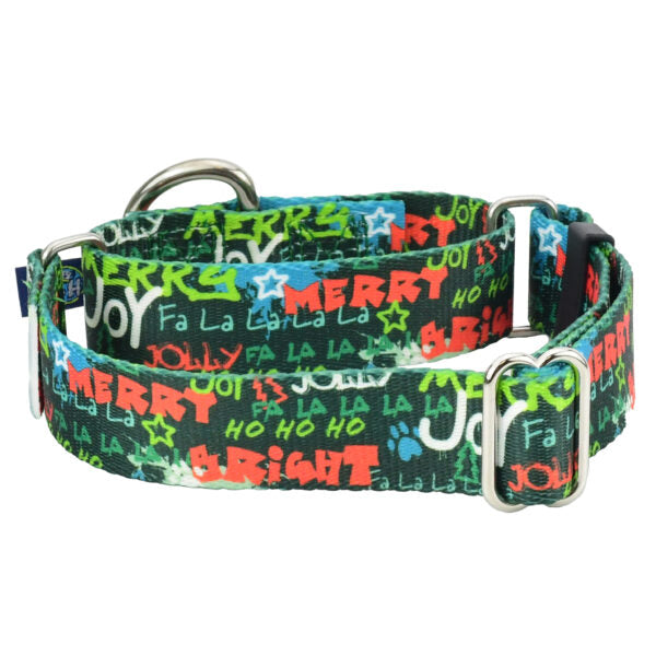 Holiday Graffiti EarthStyle Martingale Dog Collar